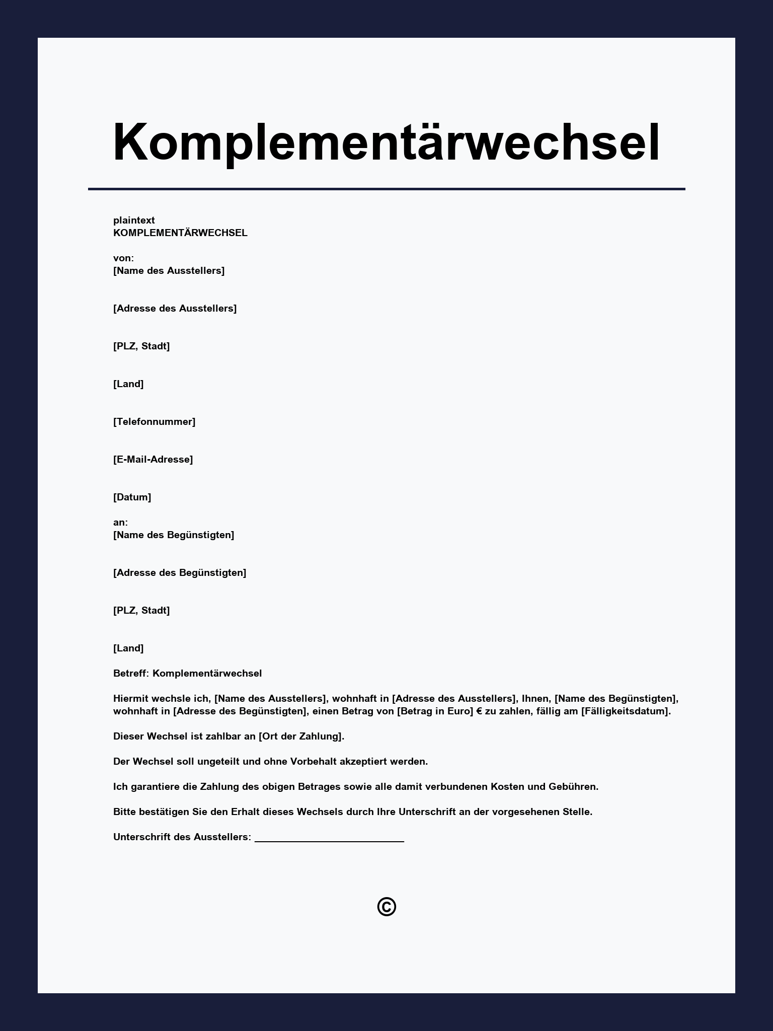 Komplementärwechsel