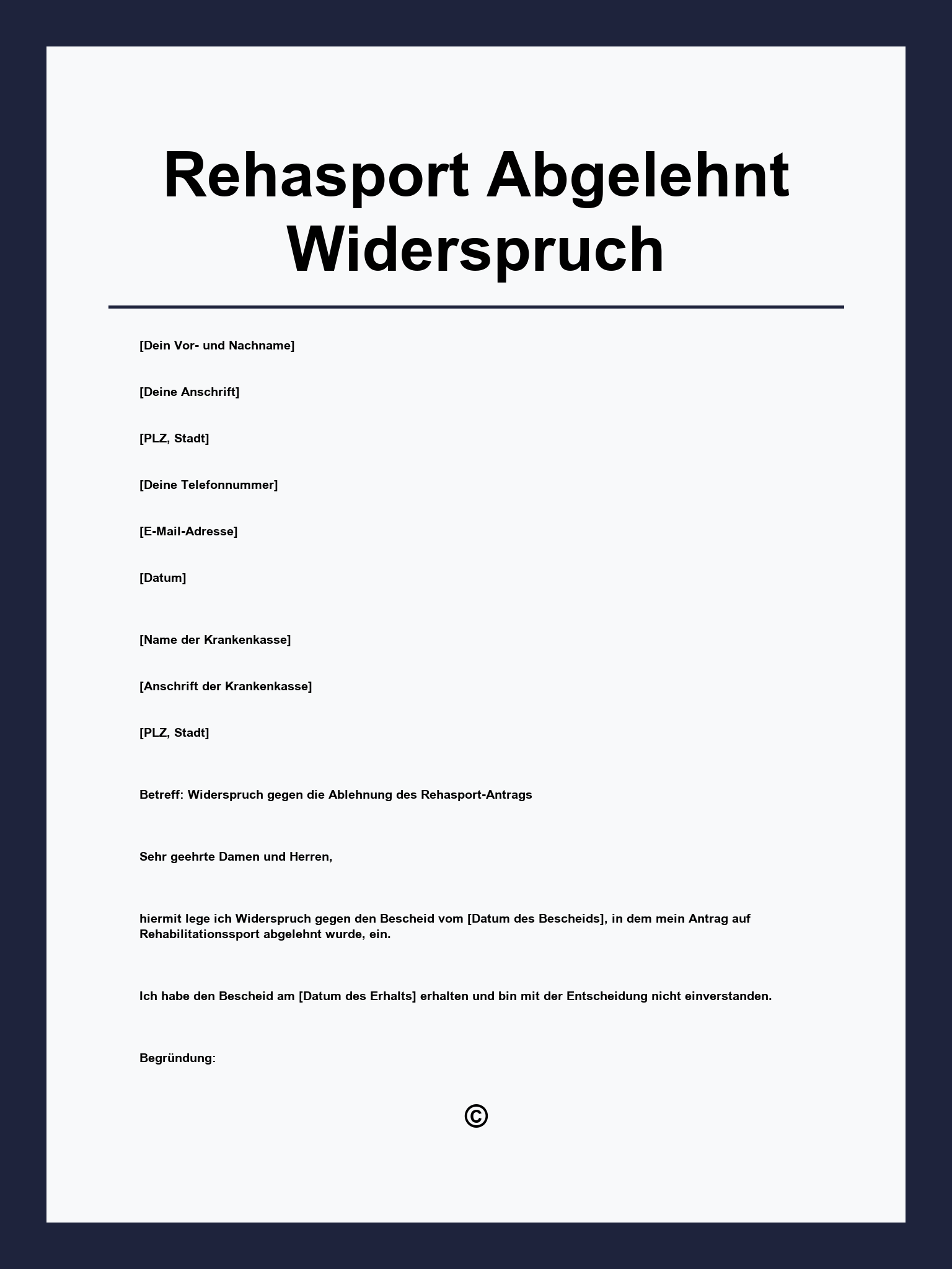 Rehasport Abgelehnt Widerspruch