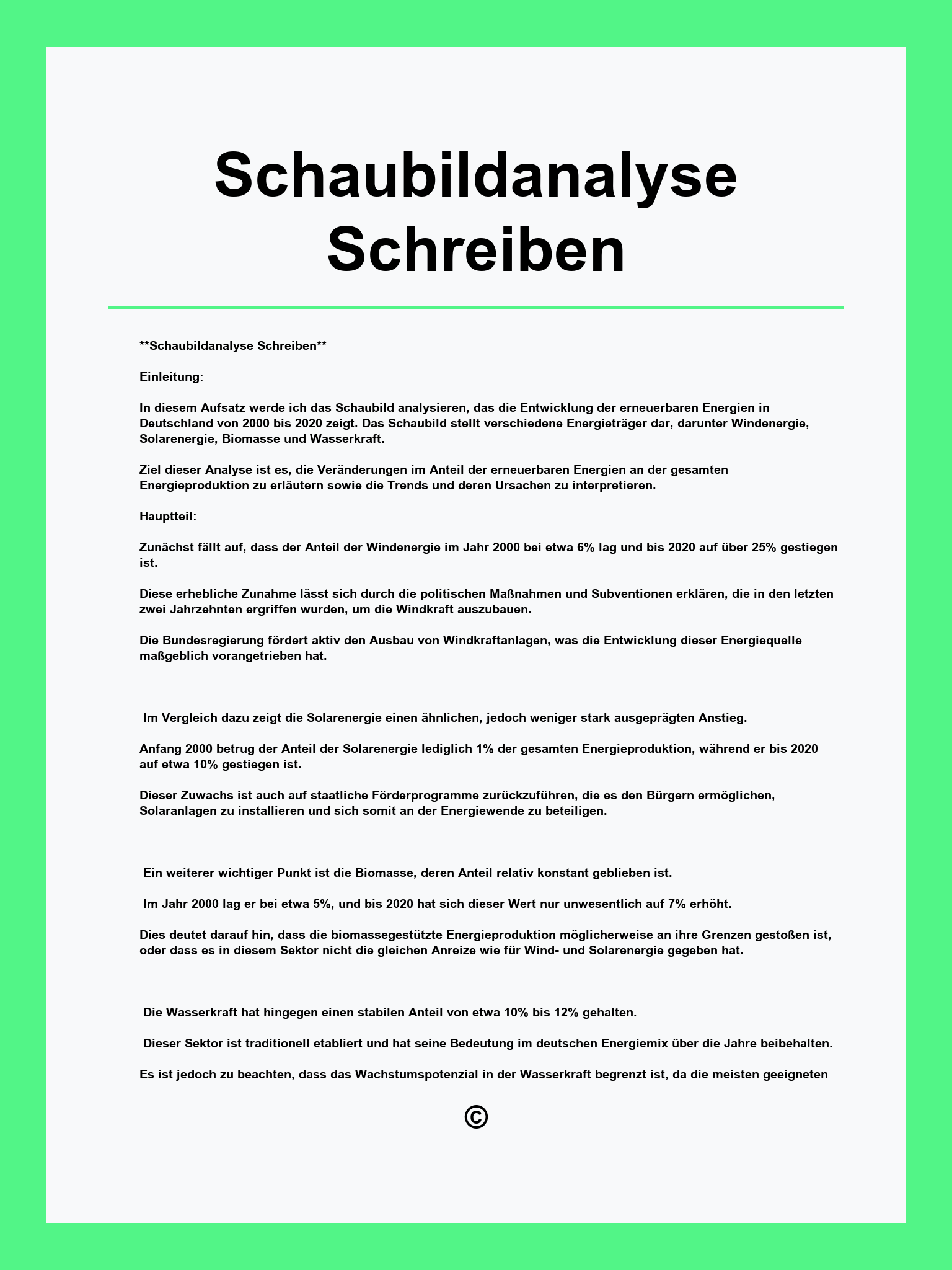 Schaubildanalyse Schreiben